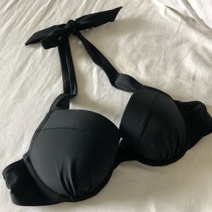 Aerie Black Halter Swim Bathing Suit Top